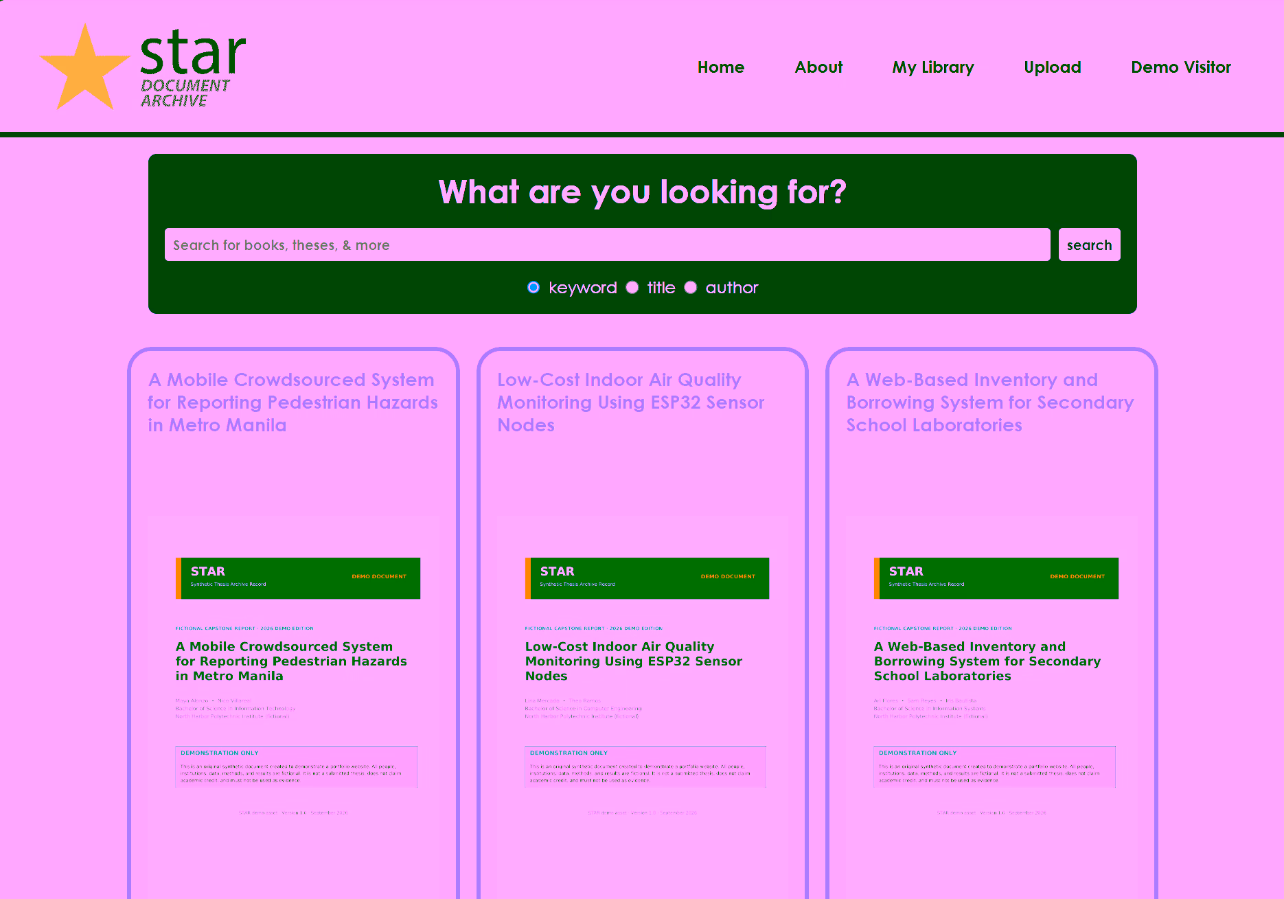 STAR website preview
